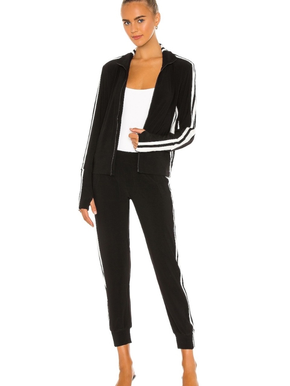 NWOT Norma Kamali Side Stripe Turtle Jacket